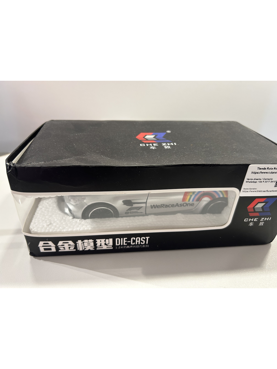 Mercedes-AMG GT R “F1 Safety Car” 1:24 plata – CHE ZHI | Réplica WeRaceAsOne para coleccionistas en Chile 9