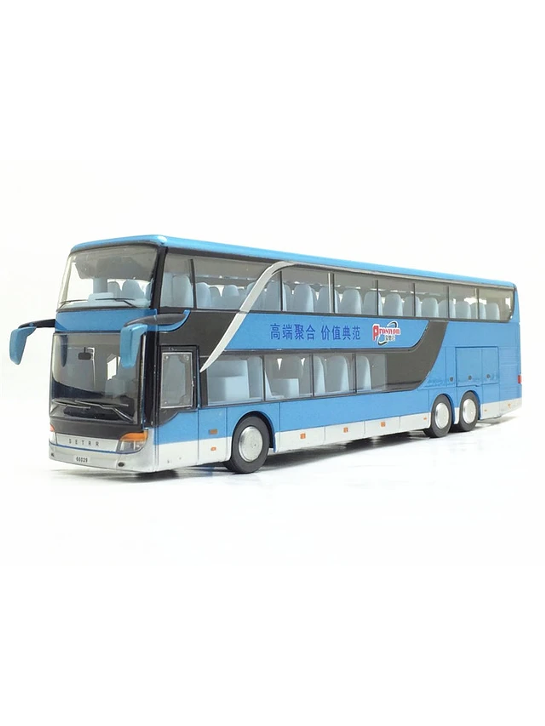 Setra Double Deck genérico 1:32 (China) – Doble piso turístico en miniatura para niños en Chile 2