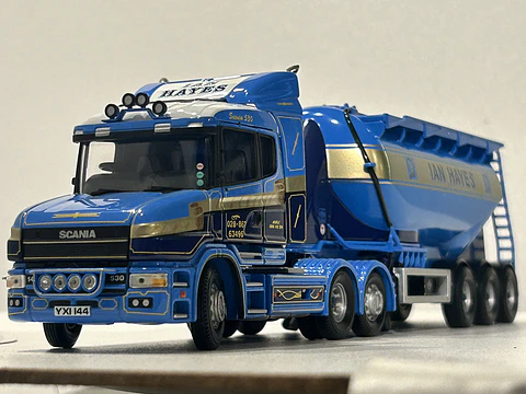 Corgi CC12801  1:50 Scania T-cab + Tolva Feldbinder “Ian Hayes Transport” – Edición Limitada
