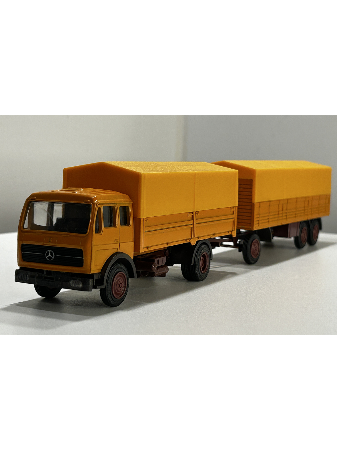 NZG 1:50 Mercedes-Benz 1632/1932 NG con carro lona | Diecast clásico “Made in W. Germany” 3