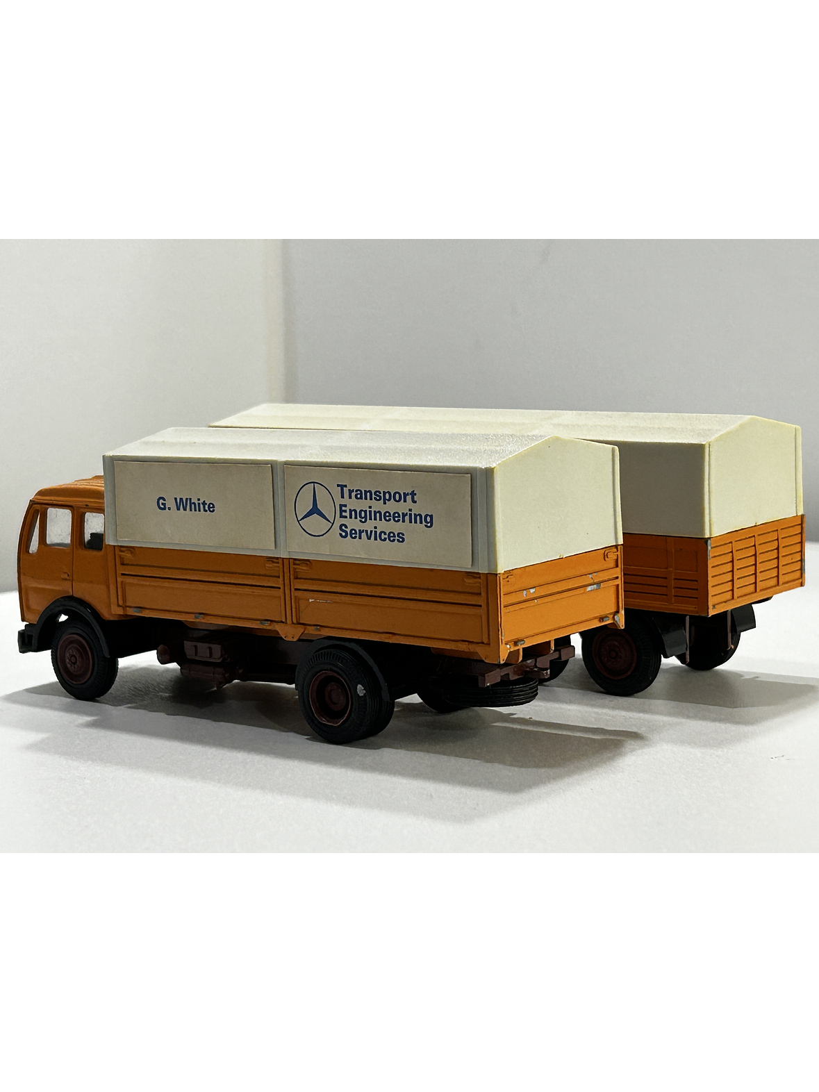 NZG 1:50 Mercedes-Benz 1632/1932 NG con carro lona | Diecast clásico “Made in W. Germany” 13