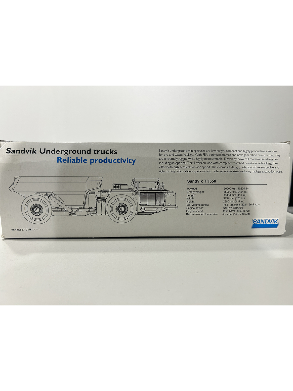 Conrad 1:50 Sandvik TH550 Underground Dumper 2729/02 | Ruta Nostalgia Chile 13