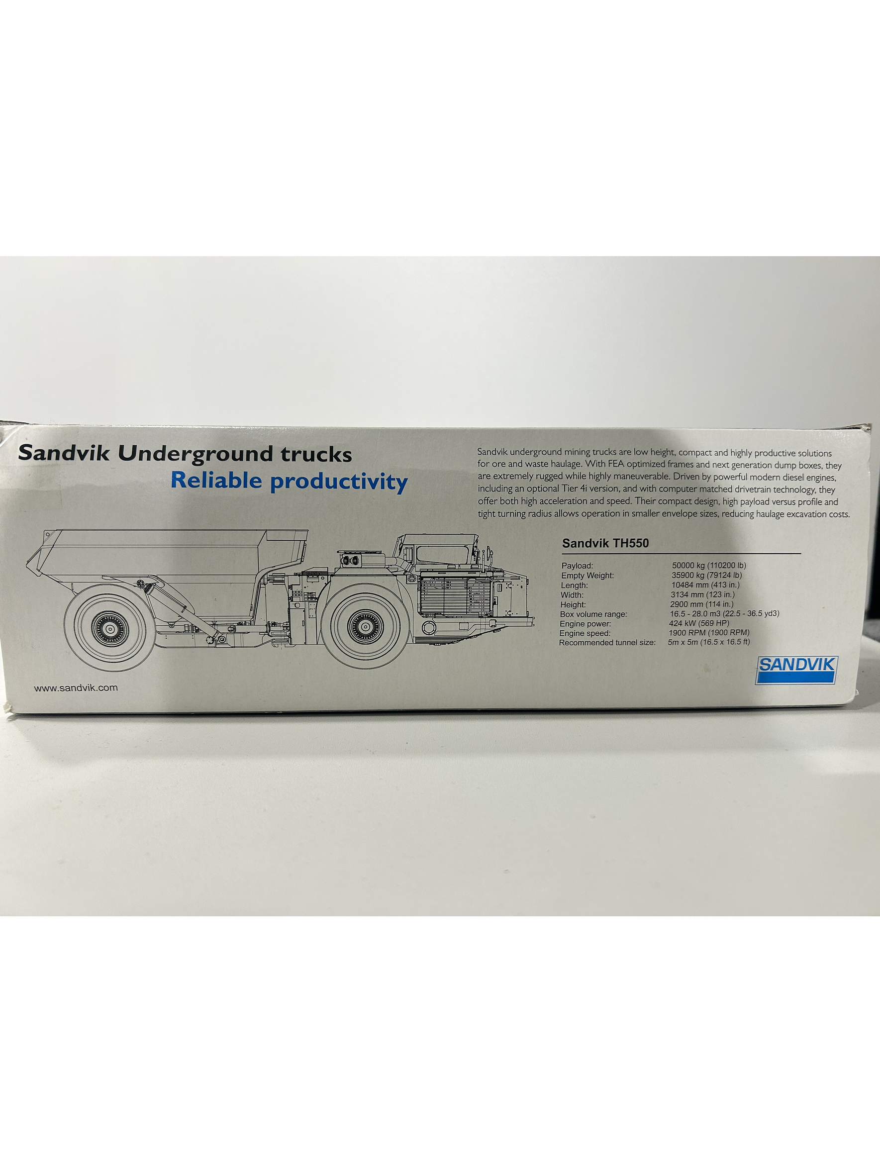 Conrad 1:50 Sandvik TH550 Underground Dumper 2729/02 | Ruta Nostalgia Chile 13