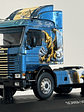 Scania 143M 500 “The Griffin” 1990 1:43 Hachette – Camión V8 sueco tuning de colección  - Miniatura 1