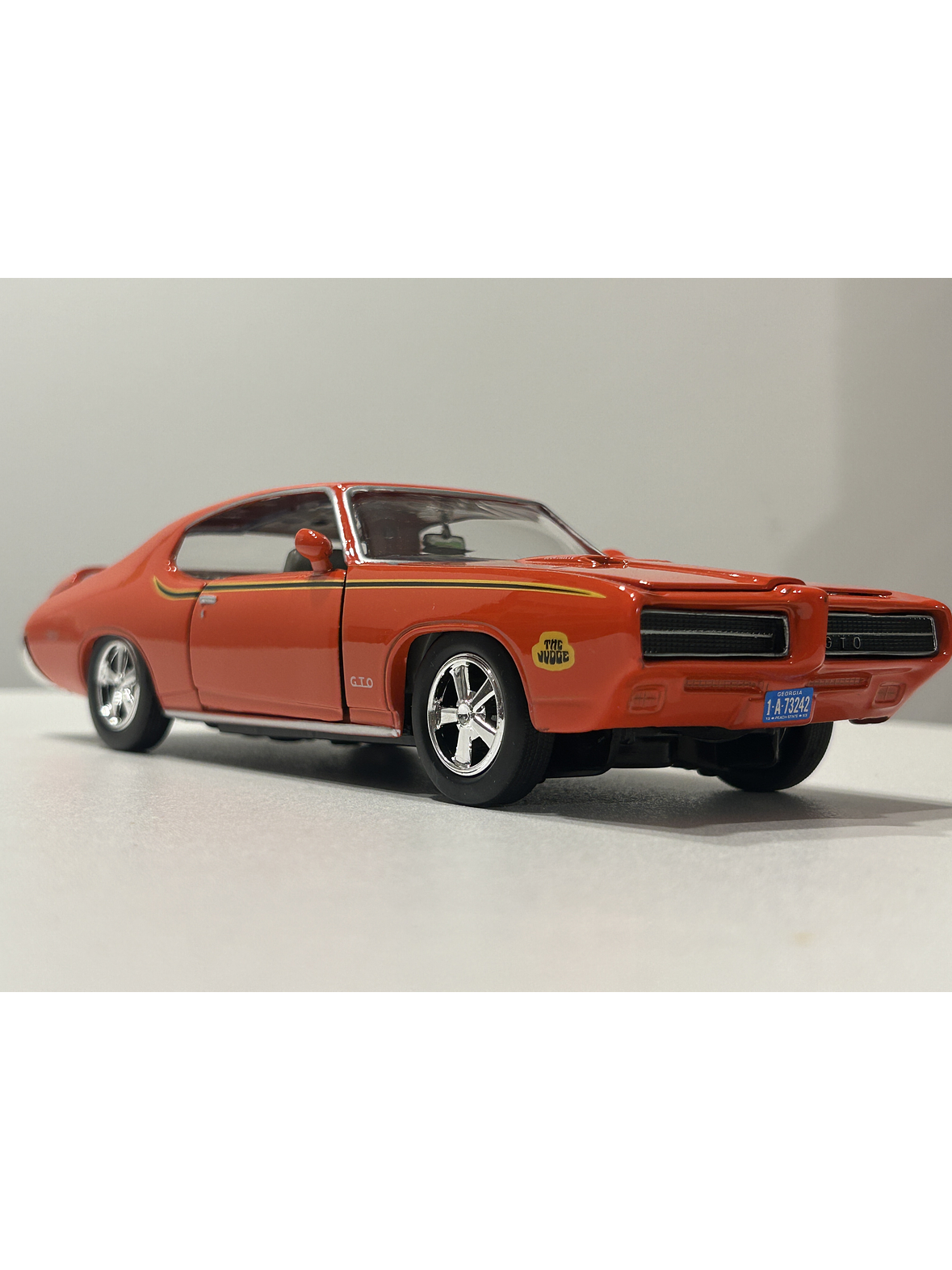 Pontiac GTO Judge 1969 naranja 1:24 Motormax – Muscle car clásico americano de colección  3
