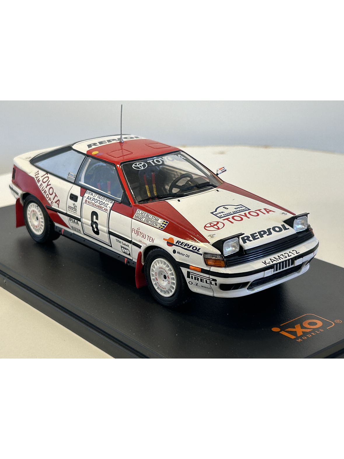Toyota Celica GT-Four #6 Akropolis 1990 1:24 IXO Models – Auto de Rally Grupo A Coleccionable  4
