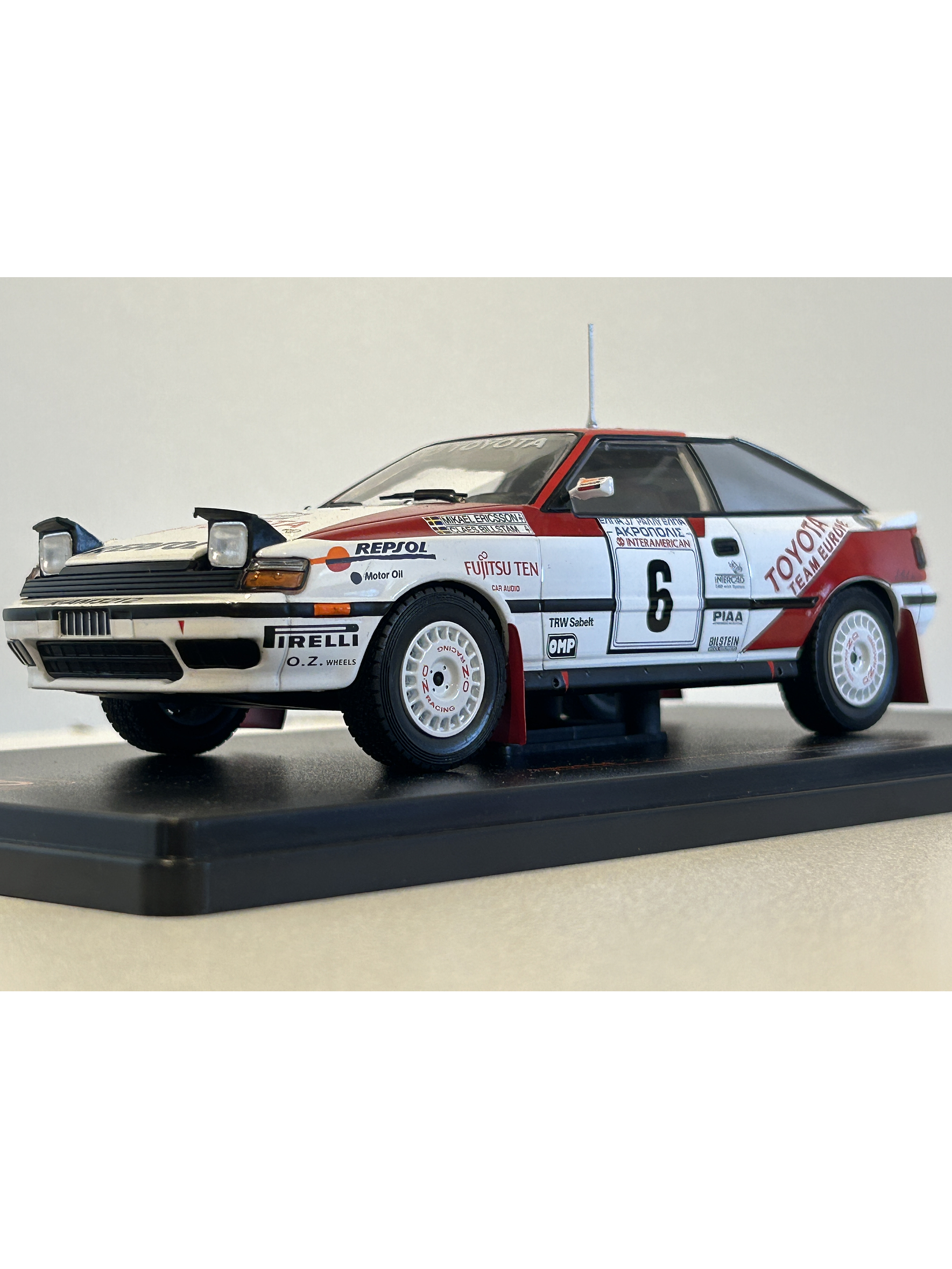 Toyota Celica GT-Four #6 Akropolis 1990 1:24 IXO Models – Auto de Rally Grupo A Coleccionable  1