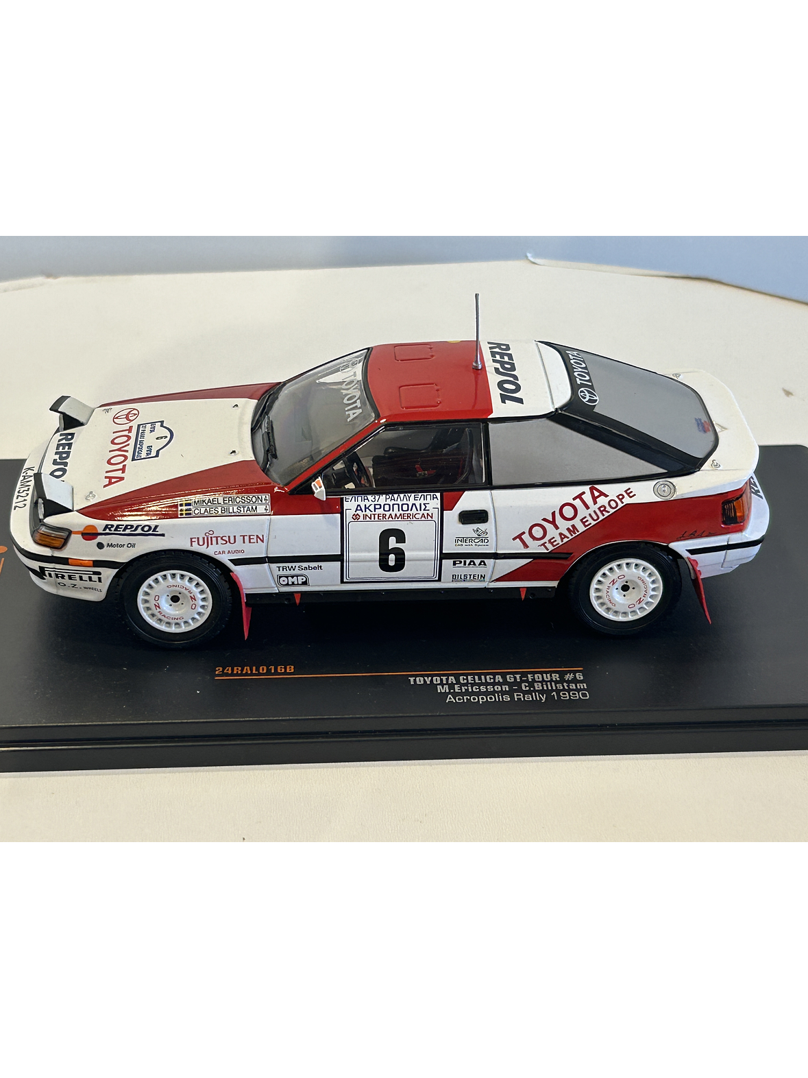 Toyota Celica GT-Four #6 Akropolis 1990 1:24 IXO Models – Auto de Rally Grupo A Coleccionable  8