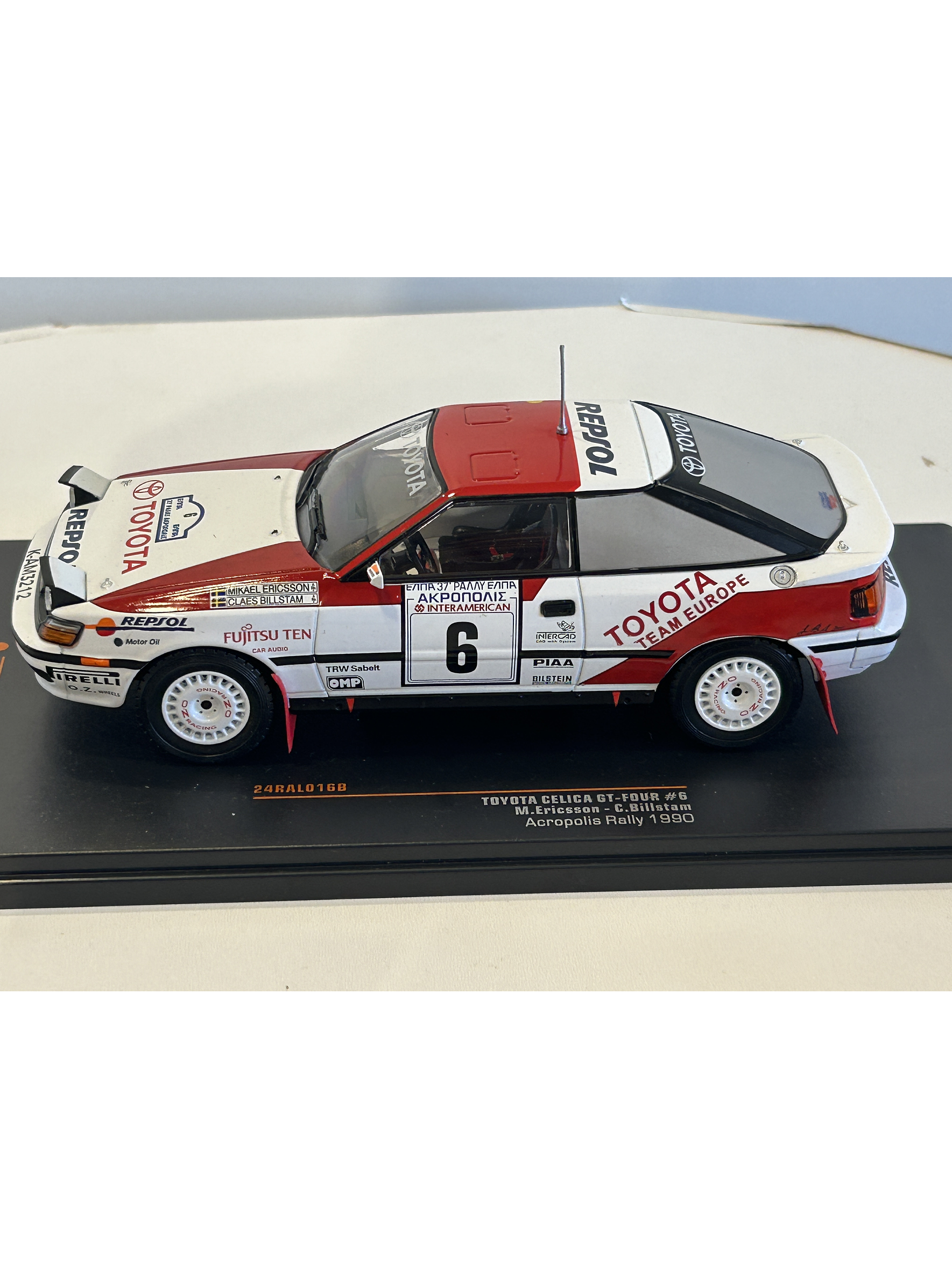 Toyota Celica GT-Four #6 Akropolis 1990 1:24 IXO Models – Auto de Rally Grupo A Coleccionable  8
