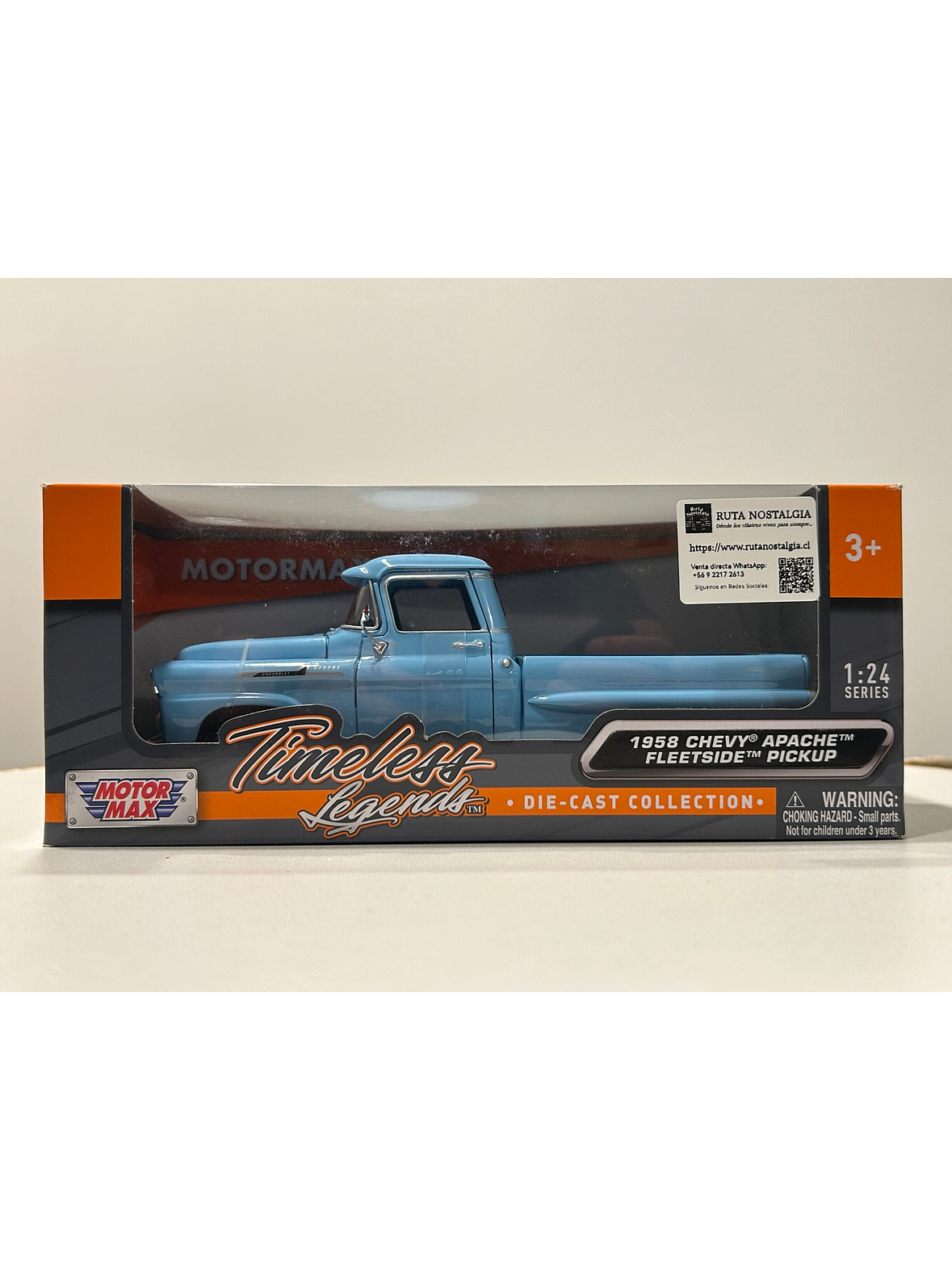 Chevrolet Apache Fleetside 1958 Motormax 1:24 – Pickup clásica americana de colección 6