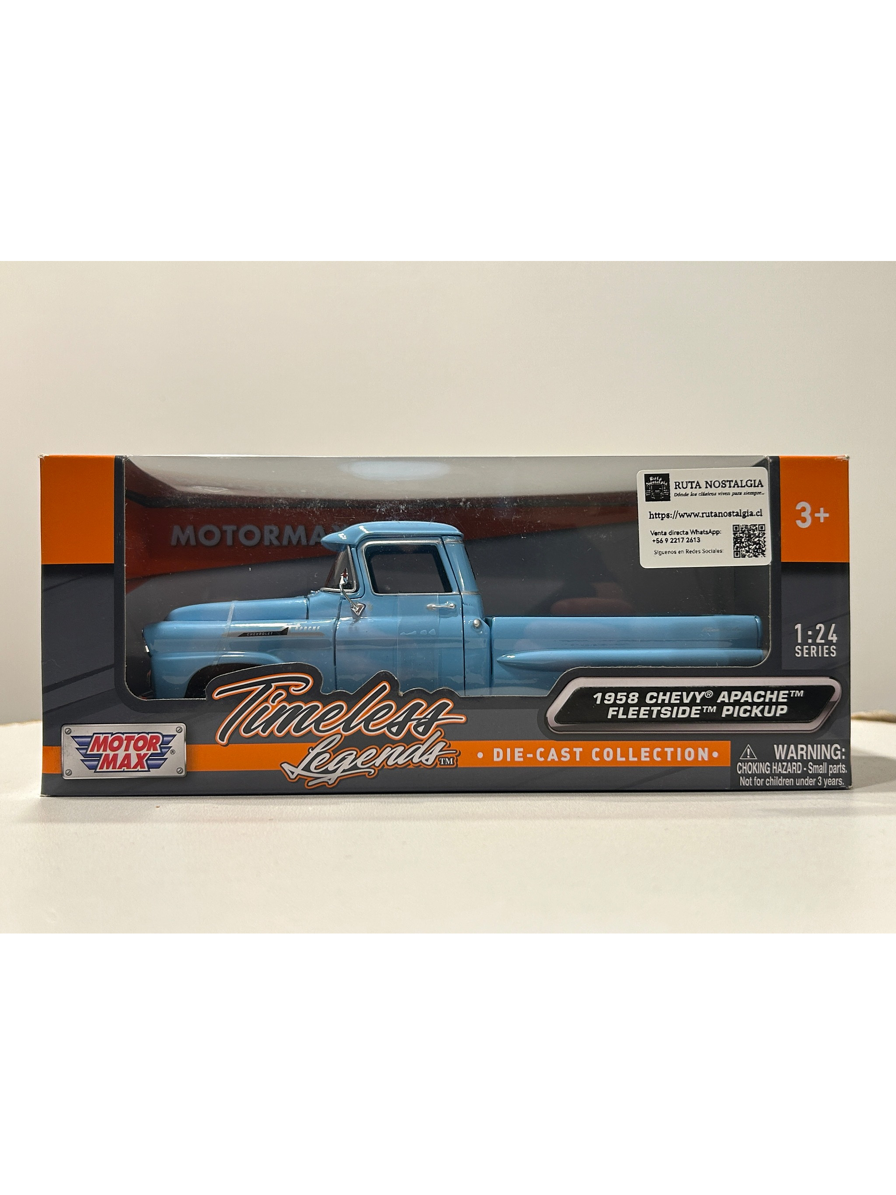 Chevrolet Apache Fleetside 1958 Motormax 1:24 – Pickup clásica americana de colección 6
