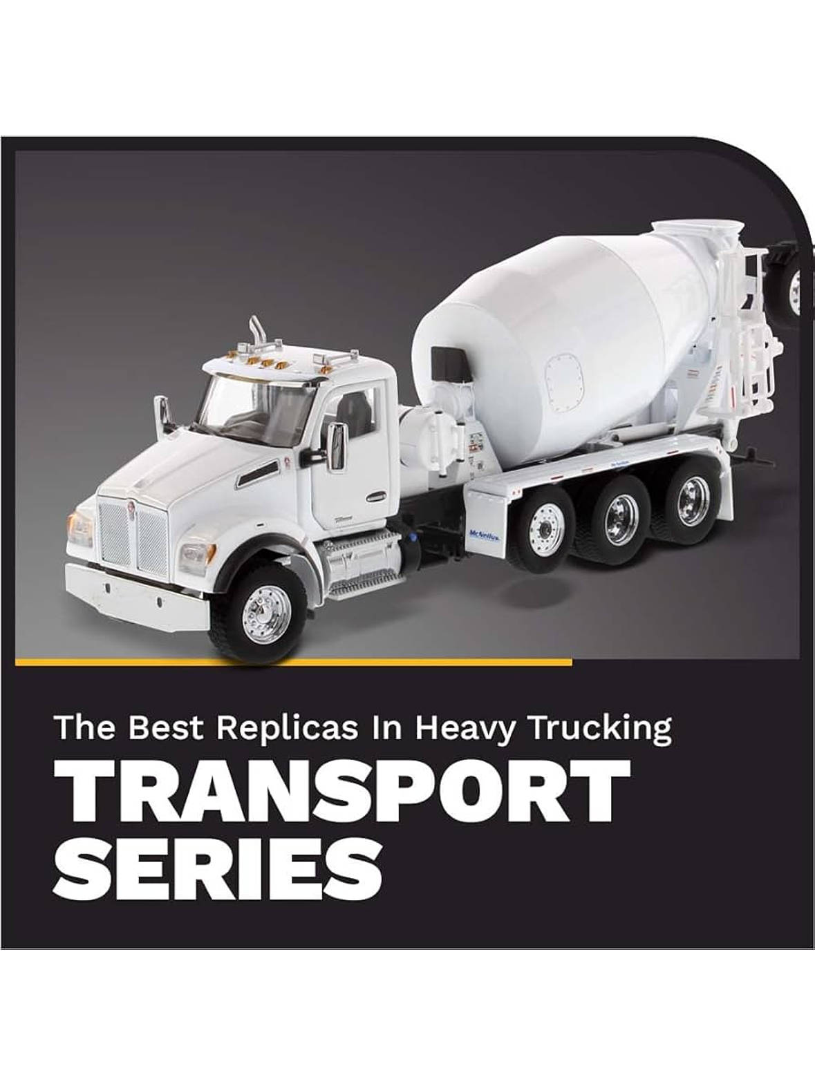 Kenworth T880 Mixer McNeilus BridgeMaster 1:50 Diecast Masters | Camión hormigonero blanco de colección 1
