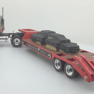 Mack Granite con Rampla Lowboy First Gear 1:34 – Camión americano de carga pesada para coleccionistas y camioneros