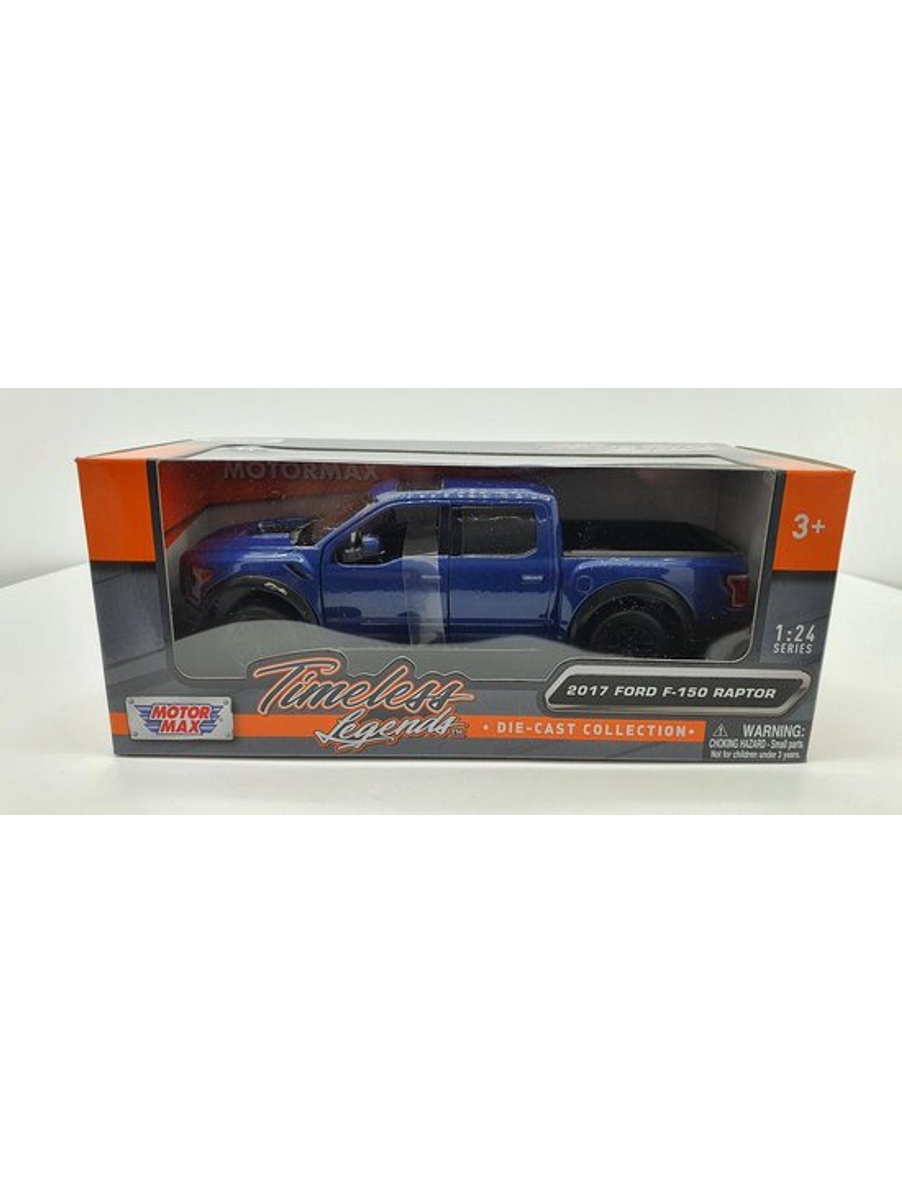 Motormax Ford F-150 Raptor 2017 azul metálico 1:24 – Pickup off-road ícono de Ford Performance 2