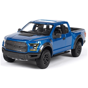 Motormax Ford F-150 Raptor 2017 azul metálico 1:24 – Pickup off-road ícono de Ford Performance