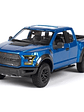 Motormax Ford F-150 Raptor 2017 azul metálico 1:24 – Pickup off-road ícono de Ford Performance - Miniatura 1