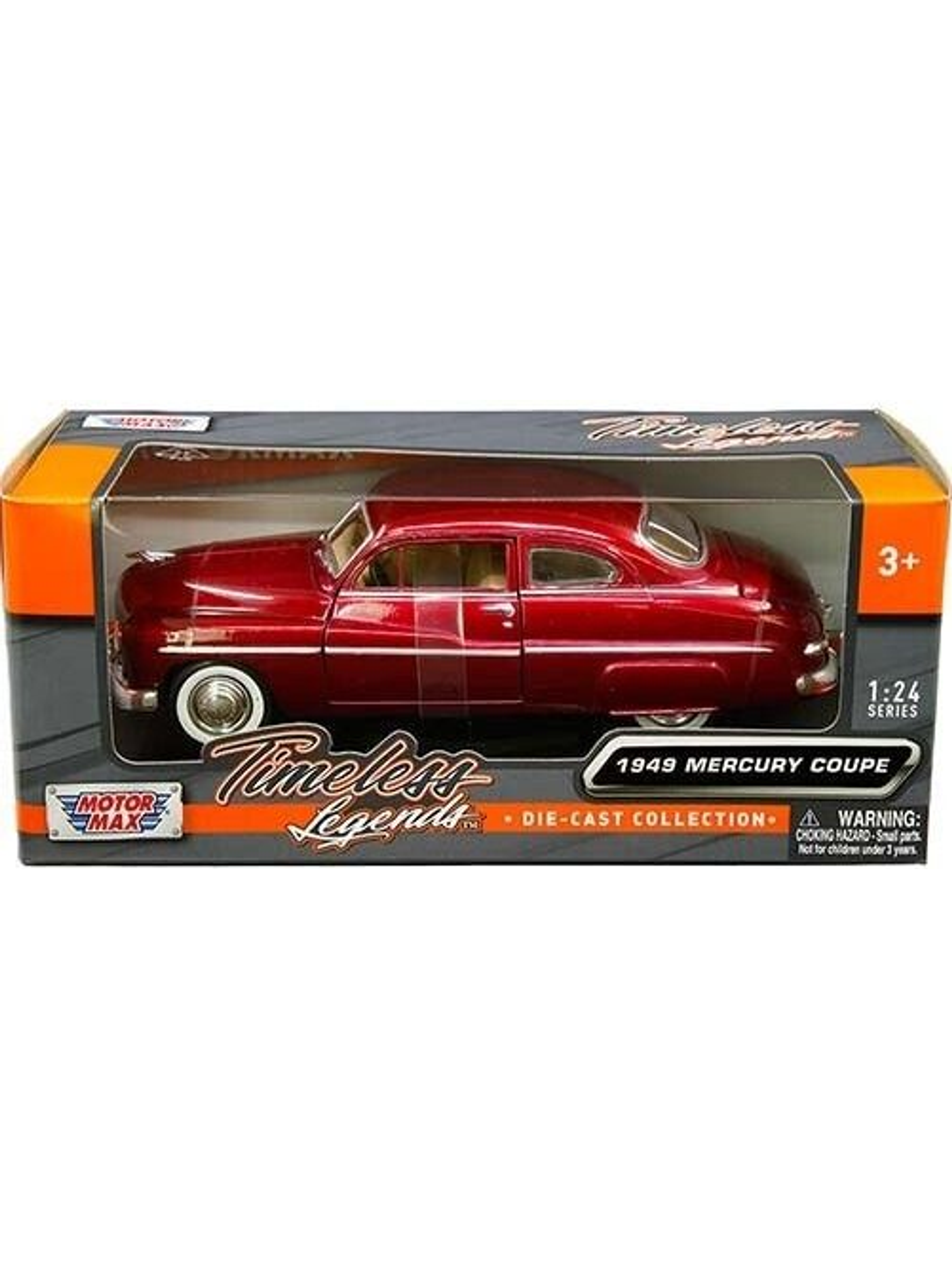Motormax Mercury Coupe 1949 rojo metálico 1:24 – Clásico americano Timeless Legends coleccionable en Chile 1