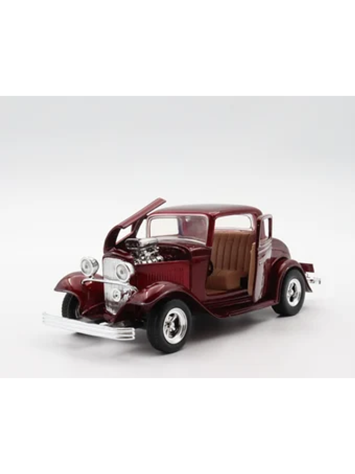 Ford Coupe 1932 rojo metálico 1:24 Motormax – Auto clásico americano de colección 2