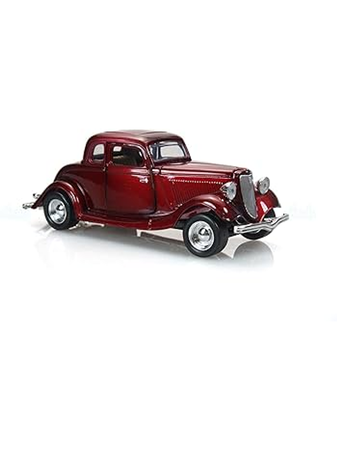 1934 Ford Coupe Motormax 1:24 rojo metálico – Clásico V8 de los años 30 para coleccionistas exigentes 1