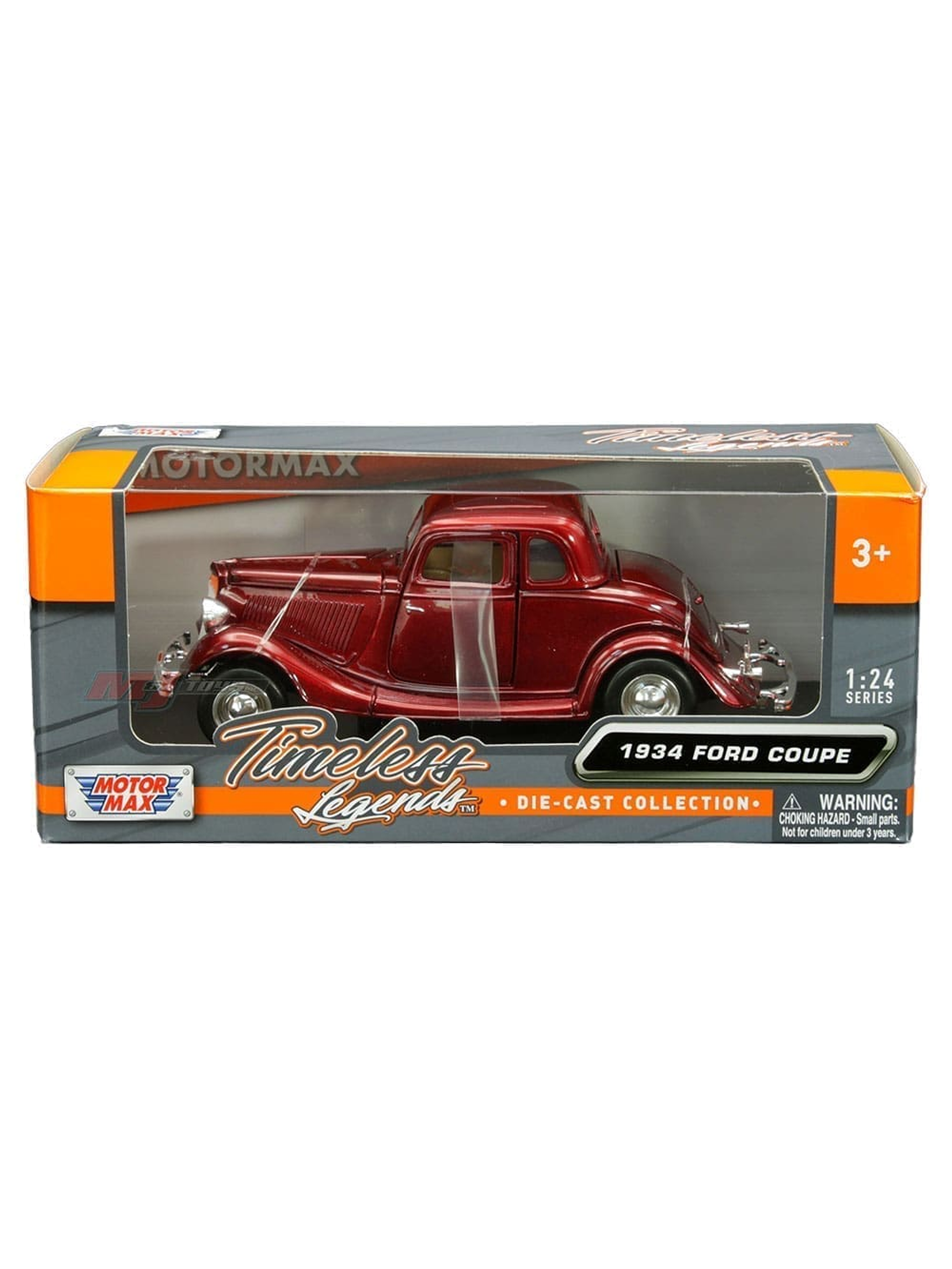 1934 Ford Coupe Motormax 1:24 rojo metálico – Clásico V8 de los años 30 para coleccionistas exigentes 2
