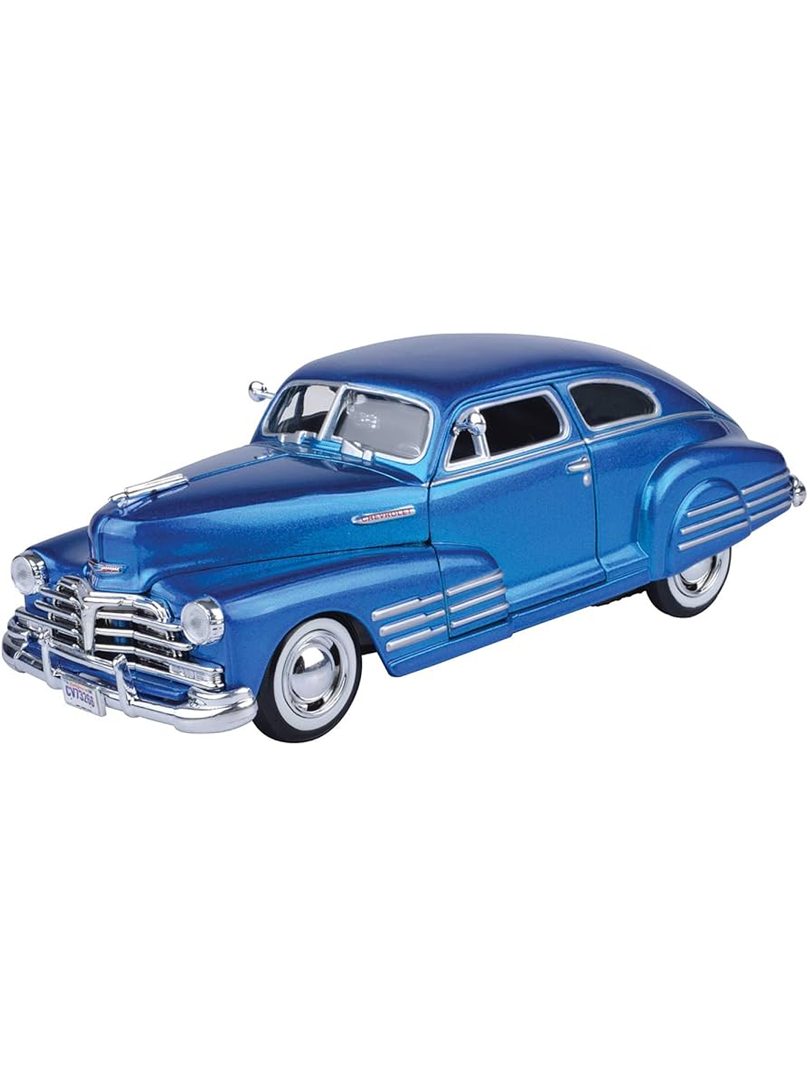 Motormax 1:24 Chevrolet Aerosedan Fleetline 1948 azul metálico – Clásico americano de posguerra para coleccionistas exigentes 2