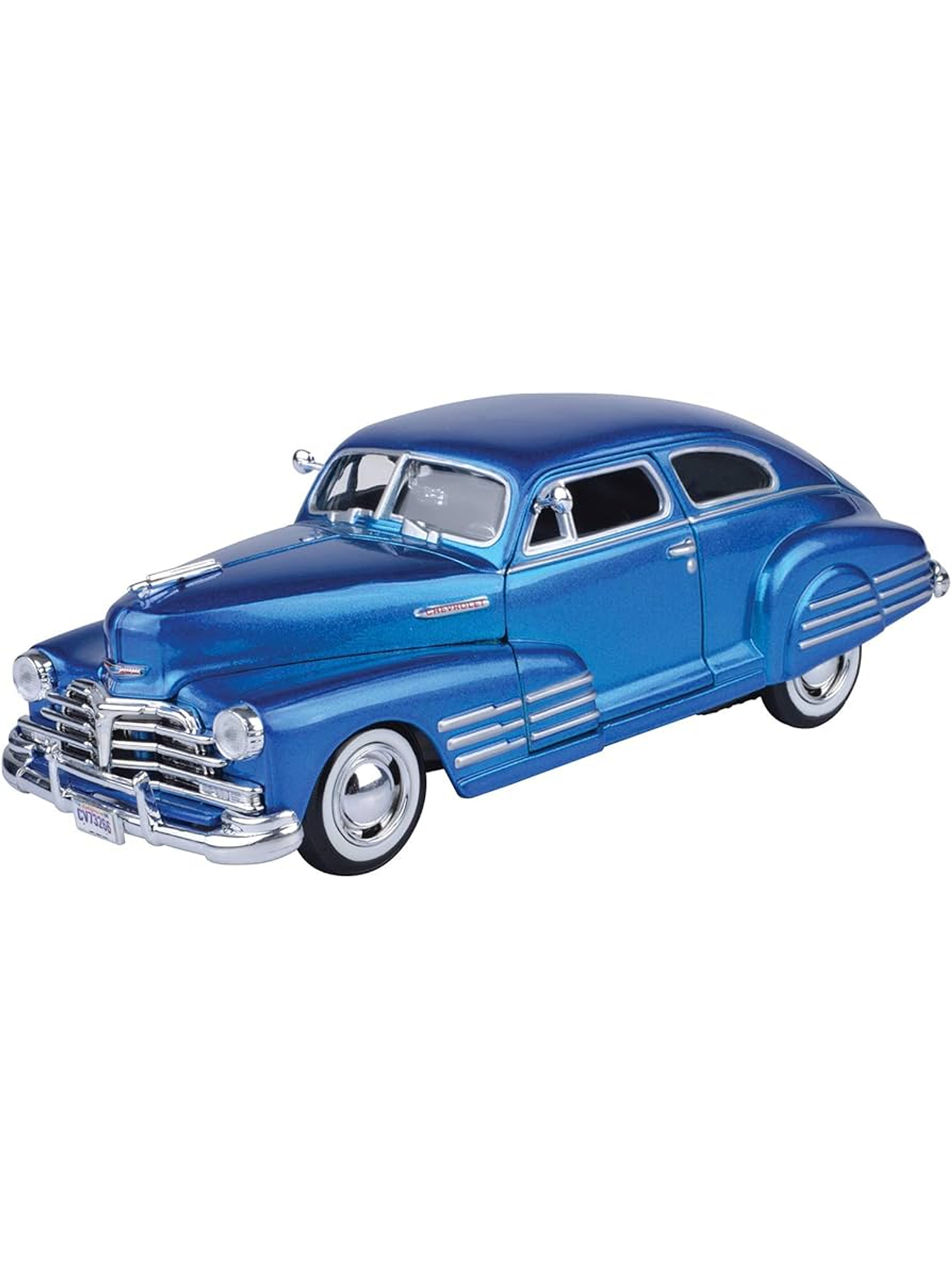 Motormax 1:24 Chevrolet Aerosedan Fleetline 1948 azul metálico – Clásico americano de posguerra para coleccionistas exigentes 2