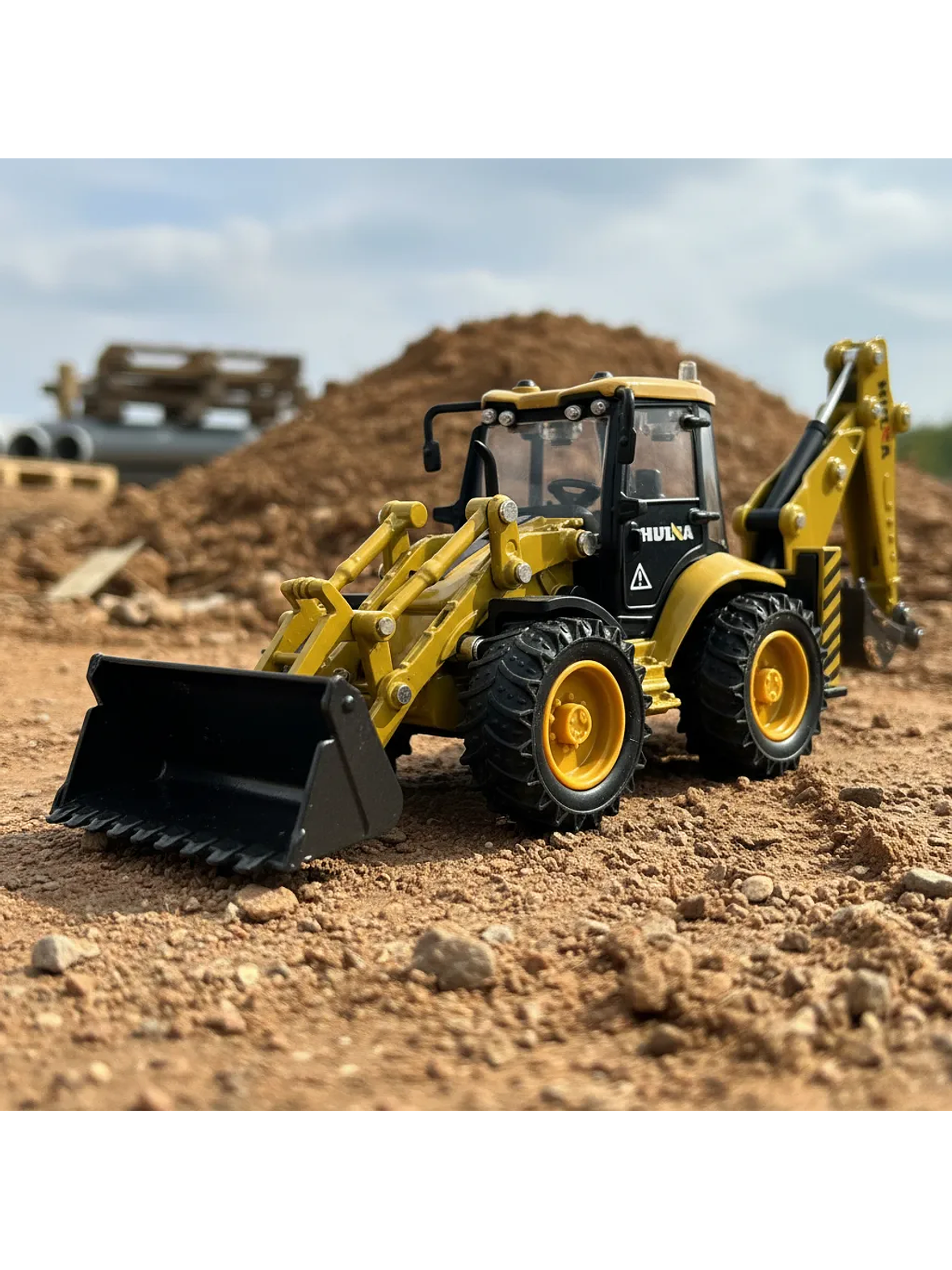 Retroexcavadora escala 1:50 en Metal | Vehículo de Construcción Coleccionable para Niños y Adulto 1