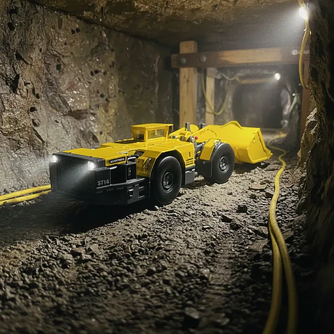 Cargador Subterráneo - Scooptram | Atlas Copco  ST14 - Escala 1:50  | Maquinaria Pesada Minería