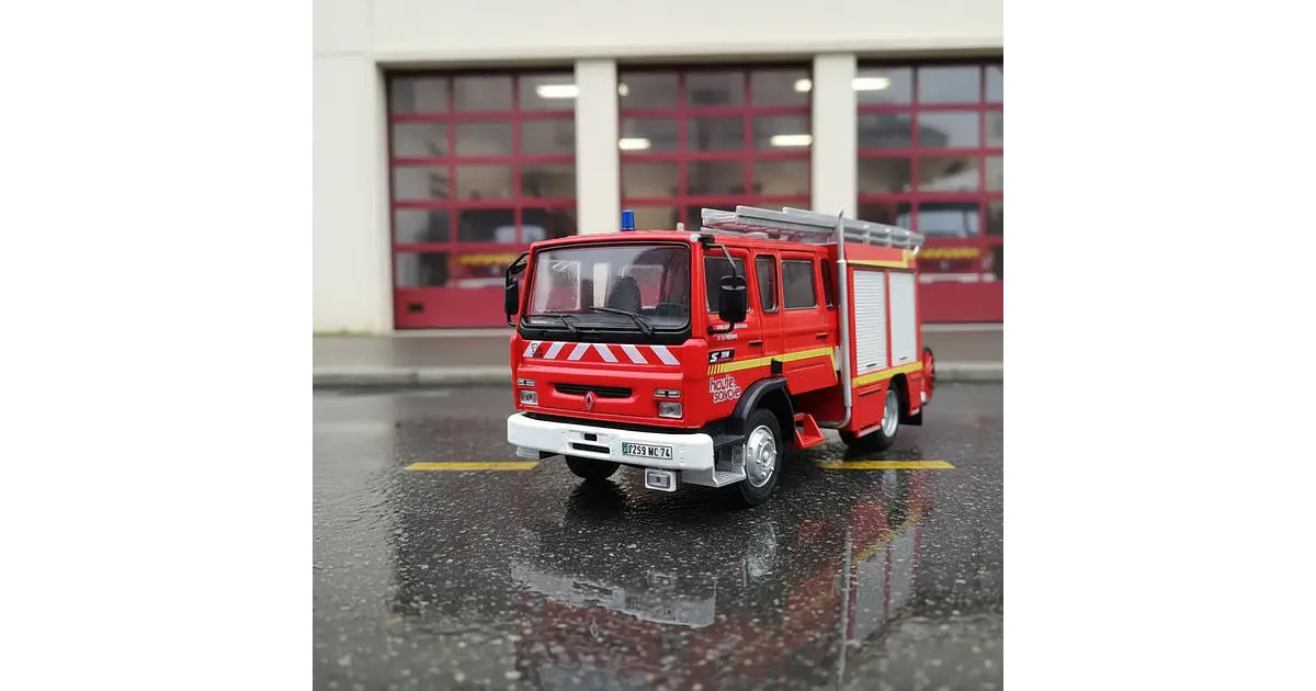 Camion De Pompiers Renault VI S180 - Miniature Diecast 1:43 Salvat (Neuf