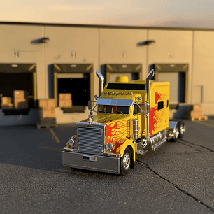 Peterbilt 379 Custom (2002) – IXO TR193.22 – Escala 1:43. – Camión americano clásico con sleeper y flamas
