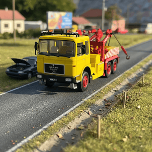MAN F8 26.281 1970s – IXO Models 1:43 –  clásico europeo versión Grúa de Rescate