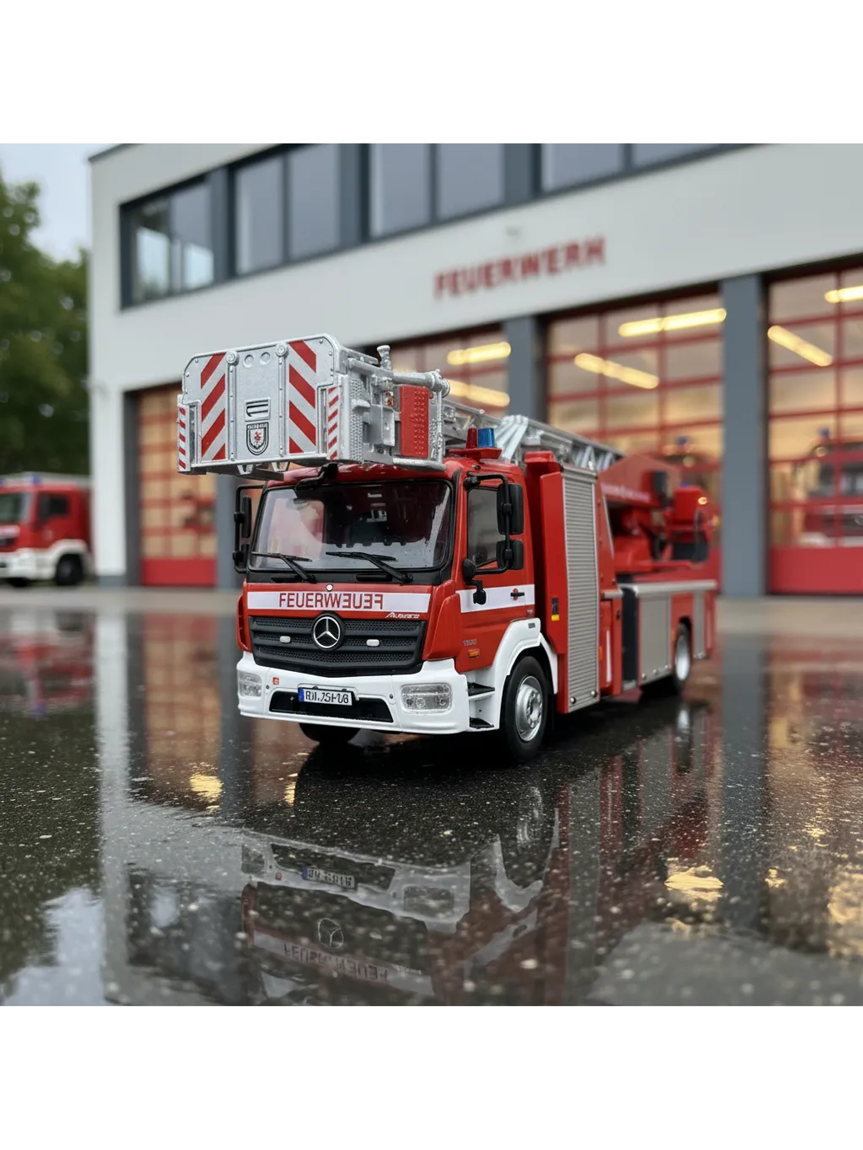 Mercedes-Benz Atego DLK 23/12 Metz – Feuerwehr Halle – IXO Models 1:43 1