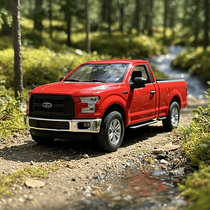 WELLY Ford F-150 Regular Cab 2015 1:24 rojo – Pick-up a escala die-cast con puertas y portalón operativos | Chile.  SIN CAJA ORIGINAL