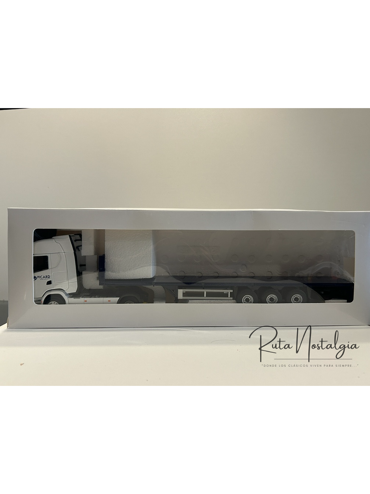 Scania S500 Picard Transports 2021 1:43 Eligor – Camión con remolque plano para coleccionistas y fanáticos del transporte europeo 10