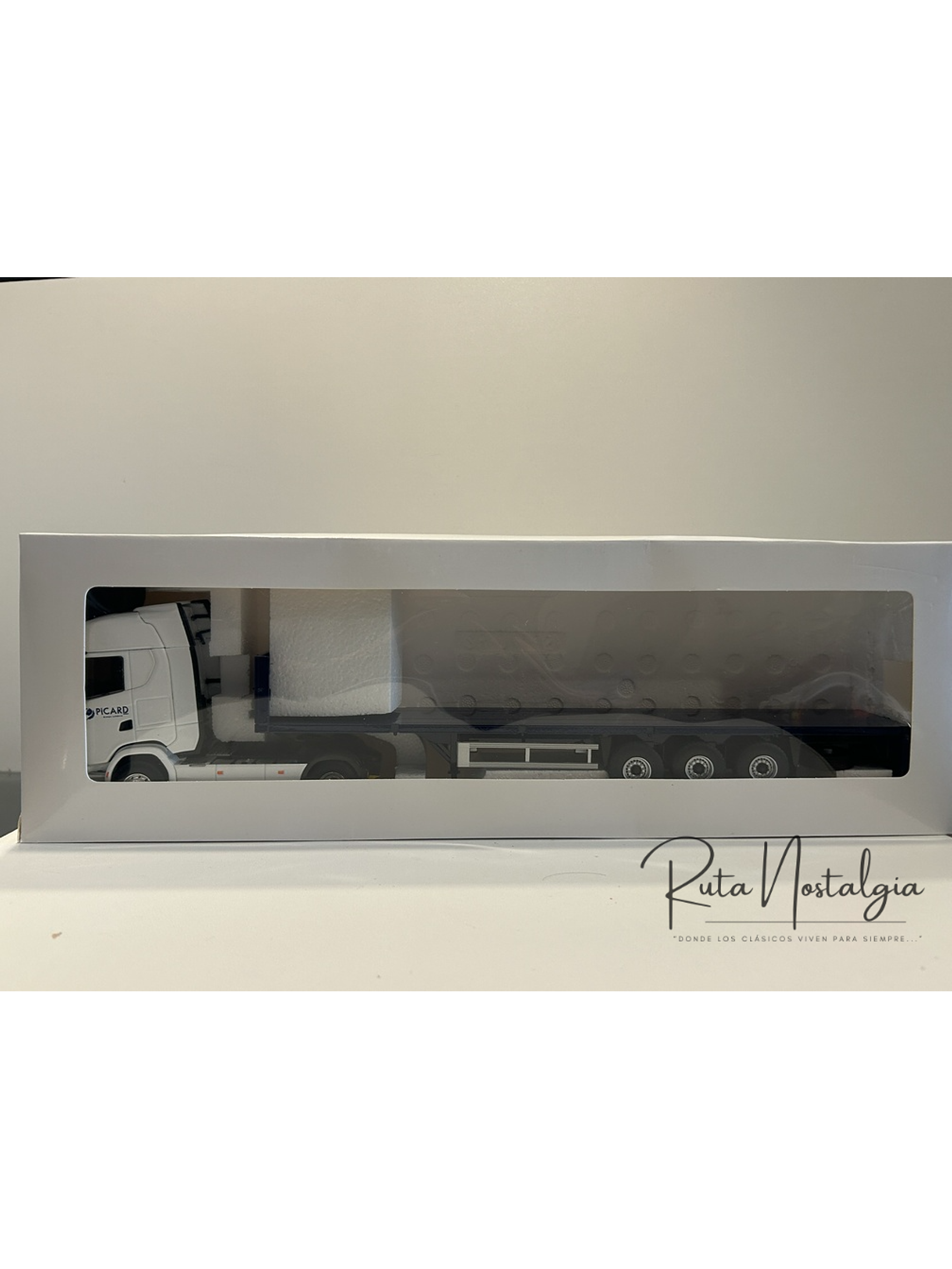 Scania S500 Picard Transports 2021 1:43 Eligor – Camión con remolque plano para coleccionistas y fanáticos del transporte europeo 10