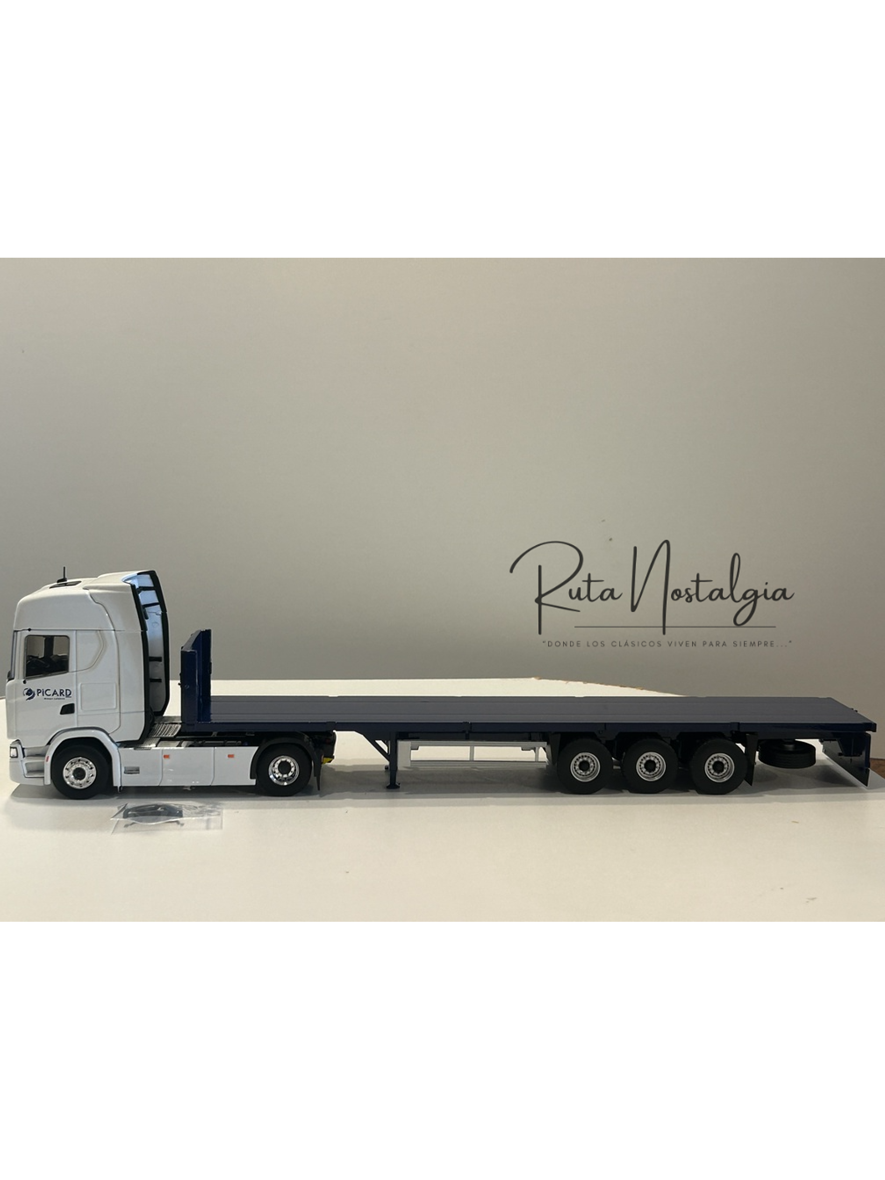 Scania S500 Picard Transports 2021 1:43 Eligor – Camión con remolque plano para coleccionistas y fanáticos del transporte europeo 8