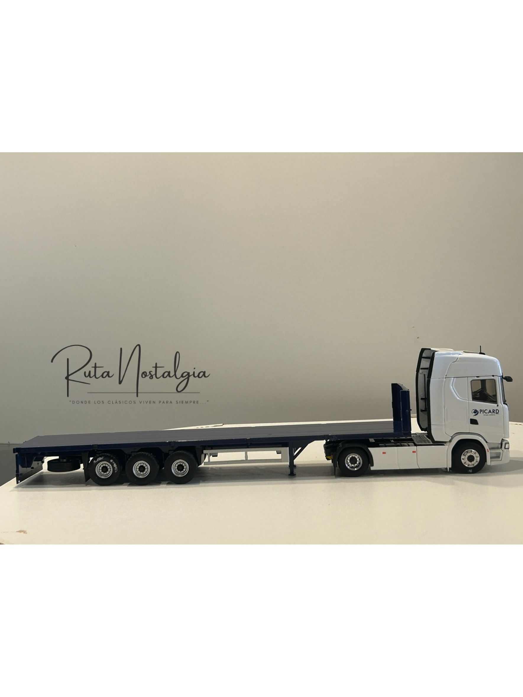 Scania S500 Picard Transports 2021 1:43 Eligor – Camión con remolque plano para coleccionistas y fanáticos del transporte europeo 5