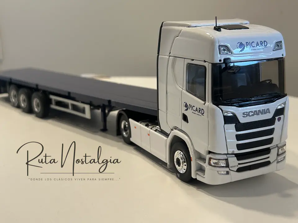 Camión Scania S500 Rampla Plataforma Plana | Eligor 1:43 4