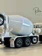 Kenworth T880 Mixer McNeilus BridgeMaster 1:50 Diecast Masters | Camión hormigonero blanco de colección - Miniatura 6
