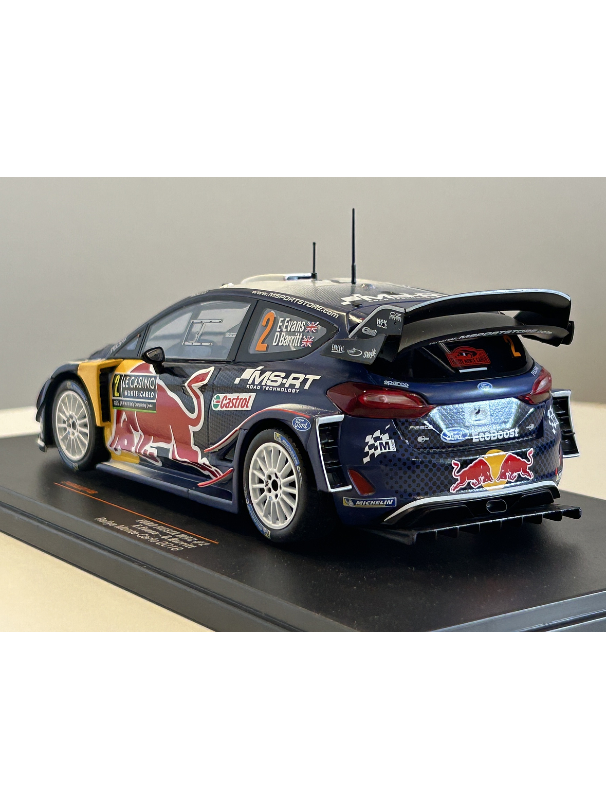 Ford Fiesta WRC Red Bull 2018 IXO 1:24 – Rally Monte Carlo #2 Evans / Barritt MSport 6