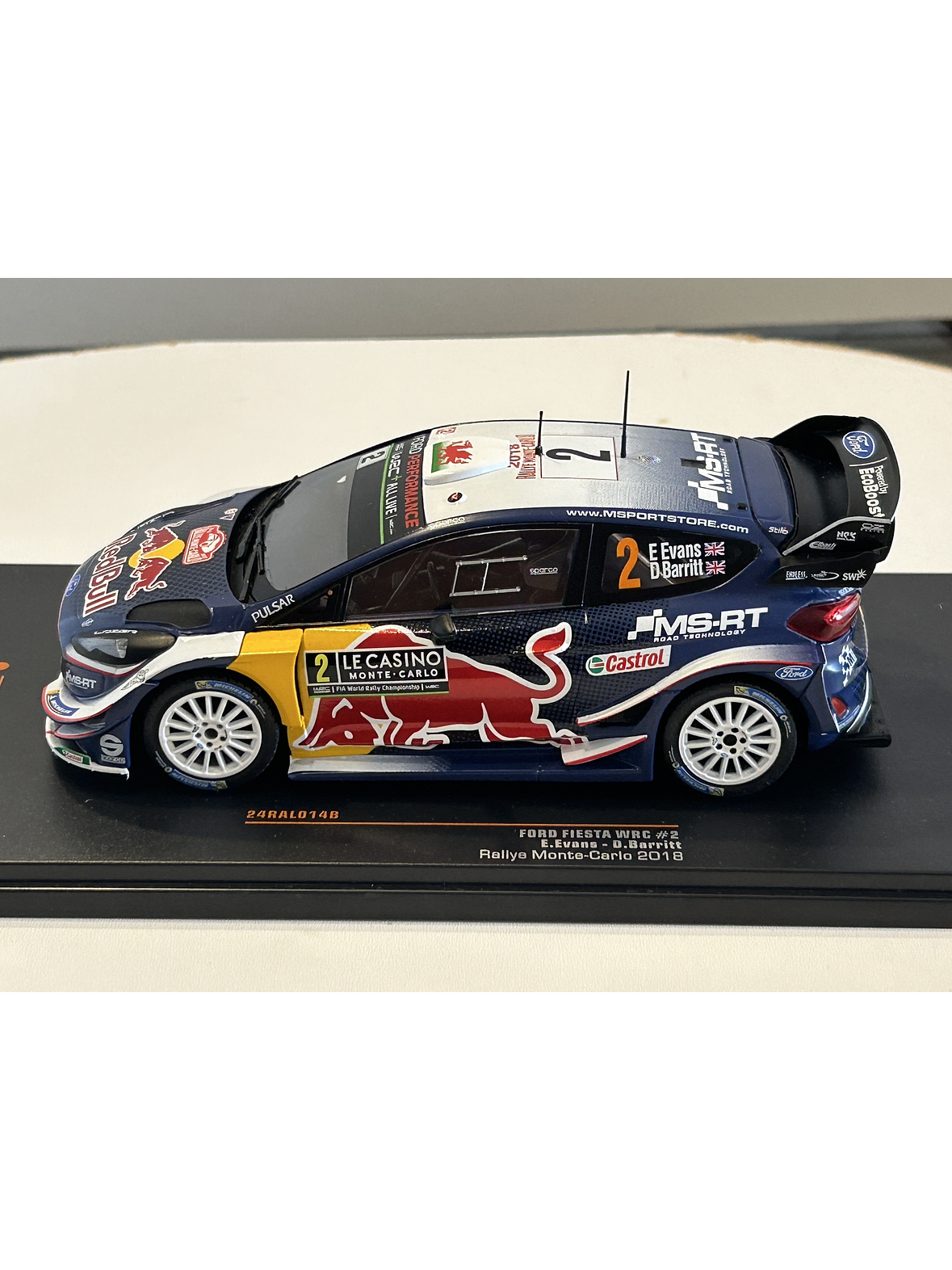 Ford Fiesta WRC Red Bull 2018 IXO 1:24 – Rally Monte Carlo #2 Evans / Barritt MSport 7