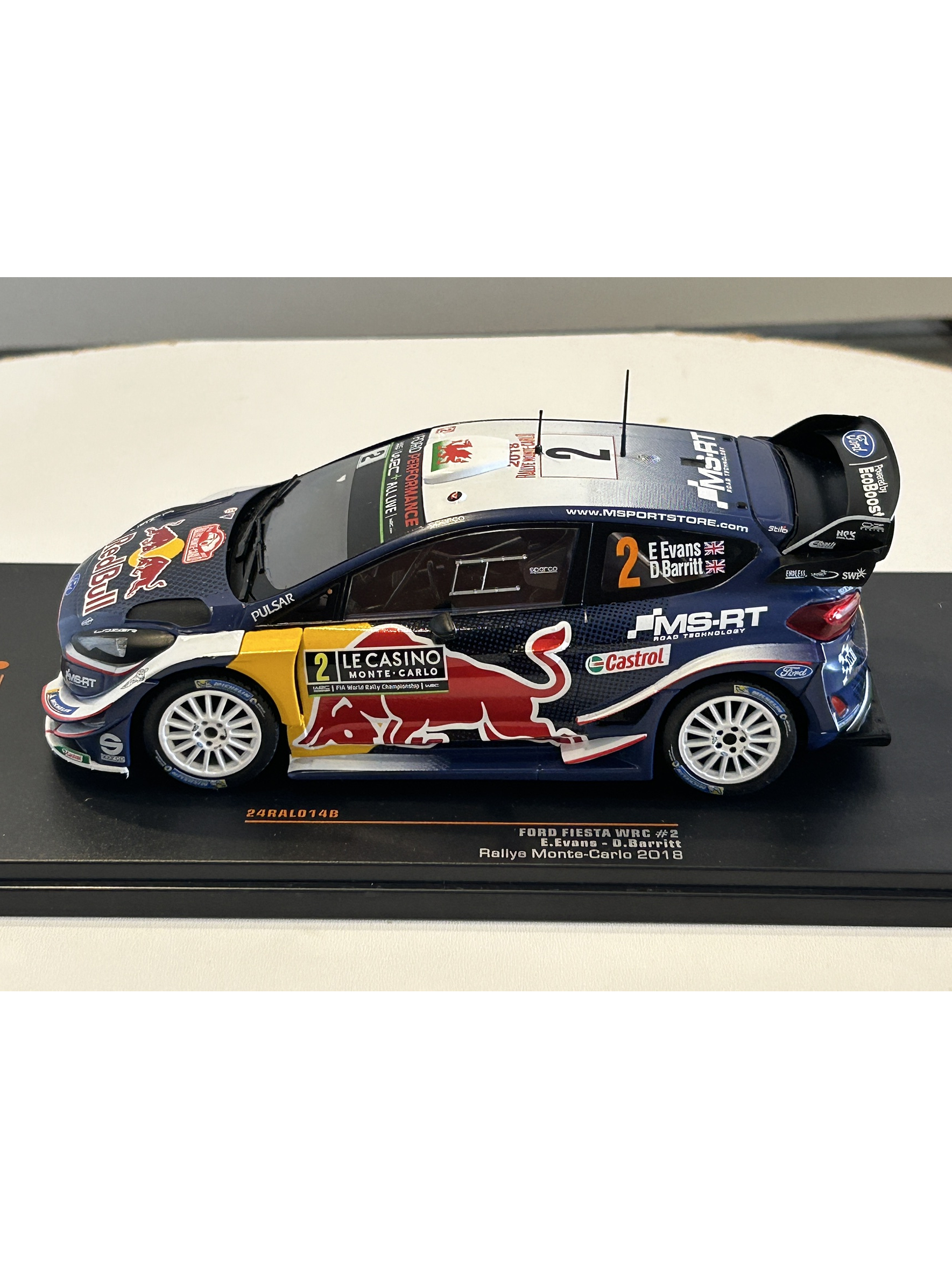 Ford Fiesta WRC Red Bull 2018 IXO 1:24 – Rally Monte Carlo #2 Evans / Barritt MSport 7