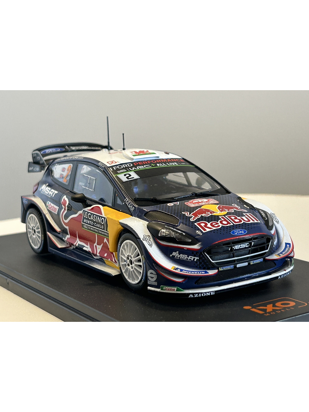 Ford Fiesta WRC Red Bull 2018 IXO 1:24 – Rally Monte Carlo #2 Evans / Barritt MSport 3
