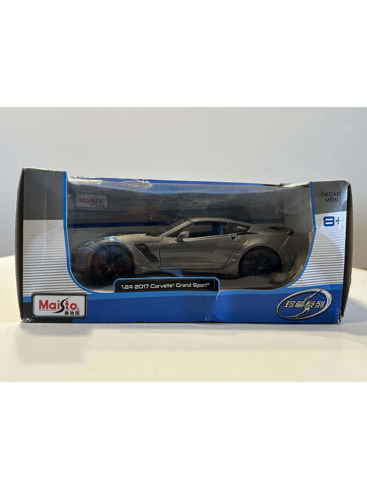Maisto 1:24 2017 Corvette Grand Sport gris metálico – Deportivo americano C7 para coleccionistas en Chile 10