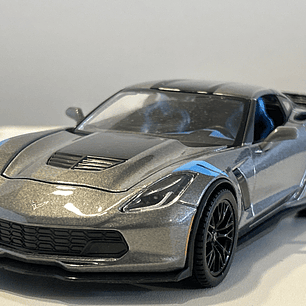 Maisto 1:24 2017 Corvette Grand Sport gris metálico – Deportivo americano C7 para coleccionistas en Chile