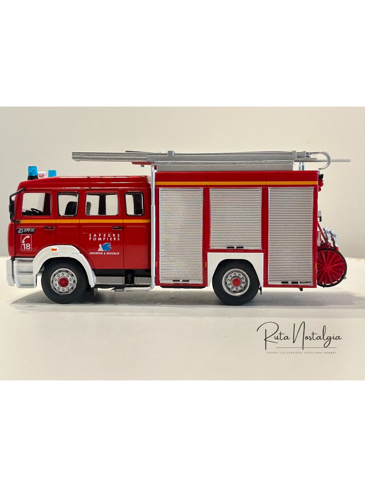 Renault G270 FPTSR 1993 Camión de Bomberos 1:43 Edicola – Sapeurs Pompiers Francia 8