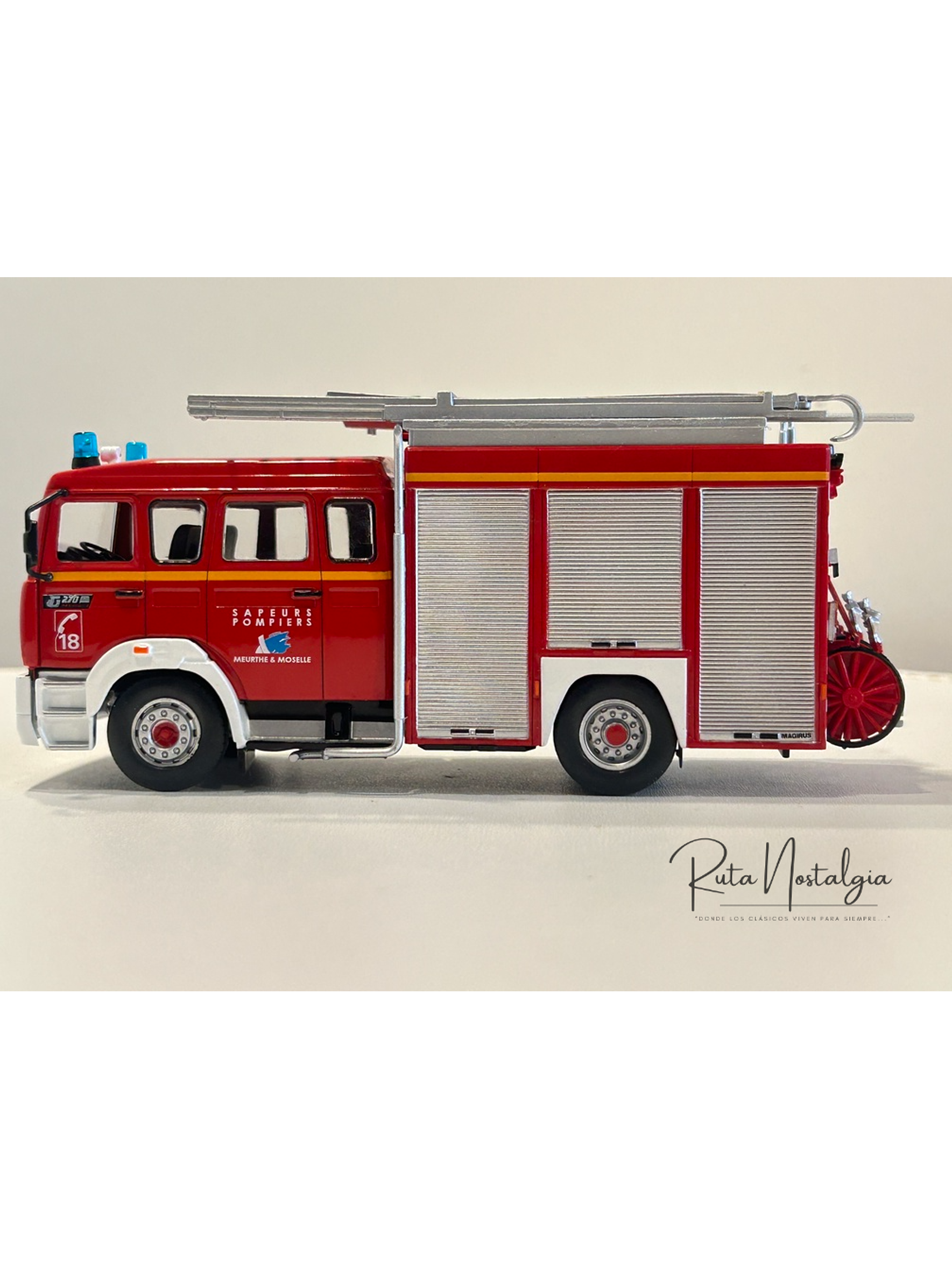 Renault G270 FPTSR 1993 Camión de Bomberos 1:43 Edicola – Sapeurs Pompiers Francia 8
