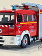 Renault G270 FPTSR 1993 Camión de Bomberos 1:43 Edicola – Sapeurs Pompiers Francia - Miniatura 1