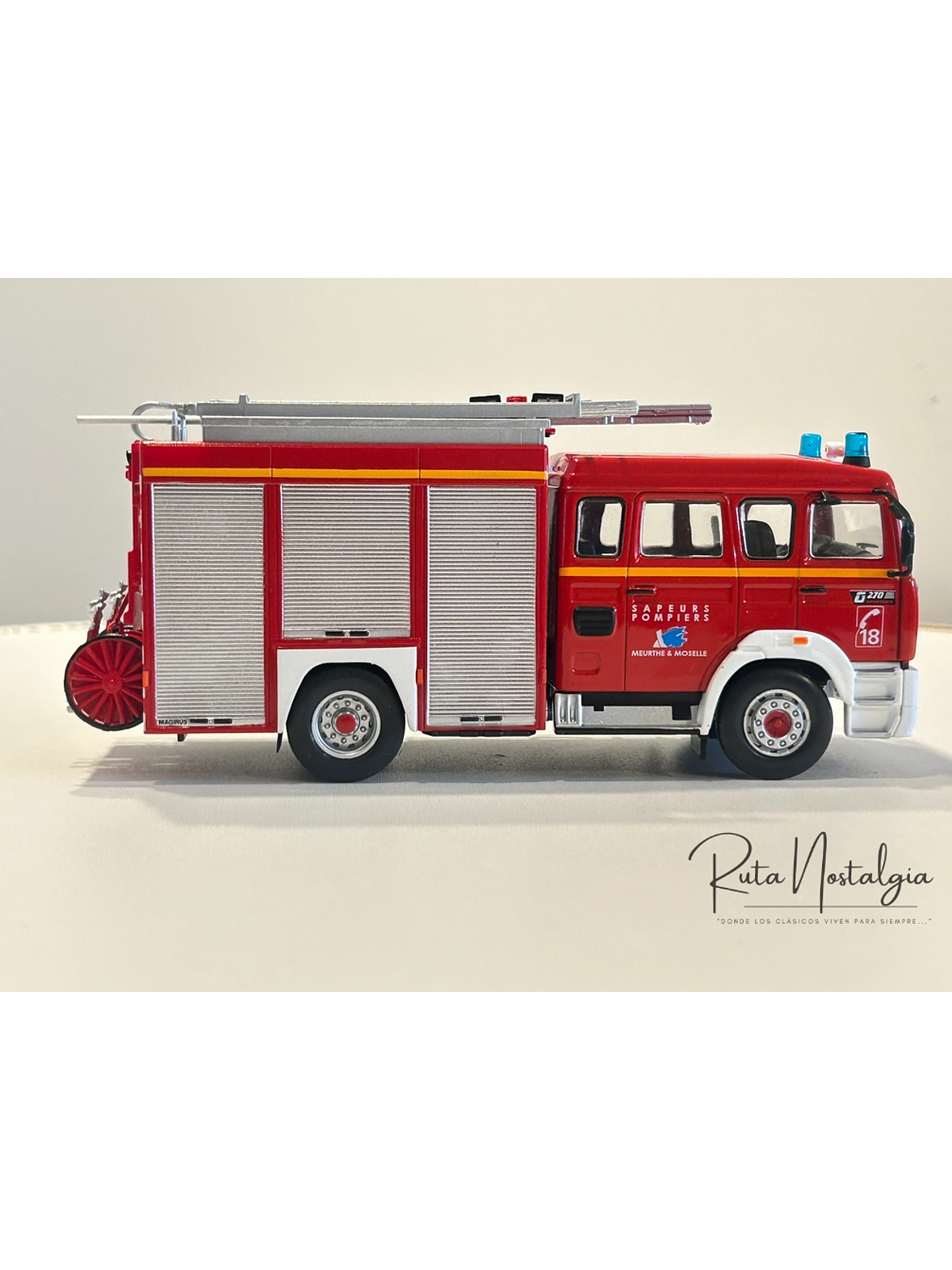 Renault G270 FPTSR 1993 Camión de Bomberos 1:43 Edicola – Sapeurs Pompiers Francia 5