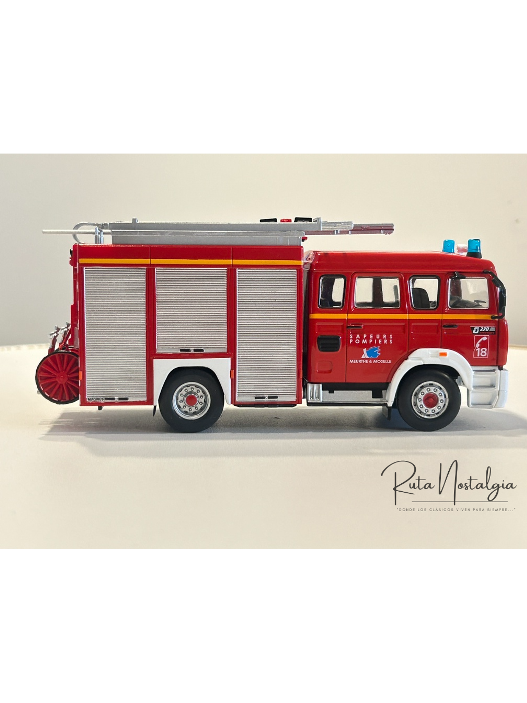 Renault G270 FPTSR 1993 Camión de Bomberos 1:43 Edicola – Sapeurs Pompiers Francia 5